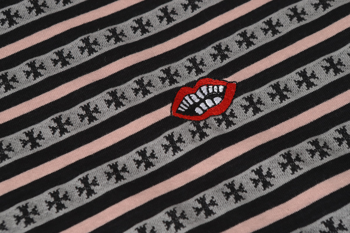 Chrome Hearts Matty Boy Striped Lip Tee