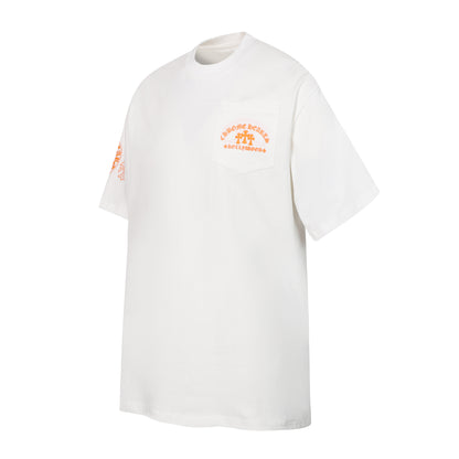 Chrome Hearts White Orange Cross Pocket Tee