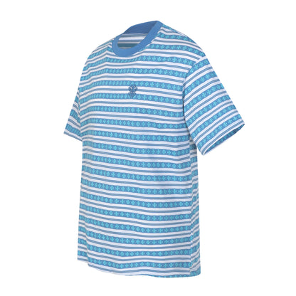 Chrome Hearts Blue Striped Cross Tee