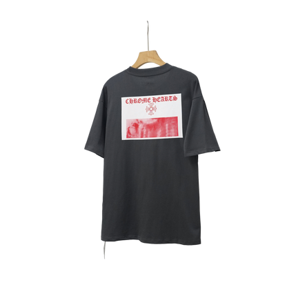 Chrome Hearts Red Cemetery Cross T-Shirt