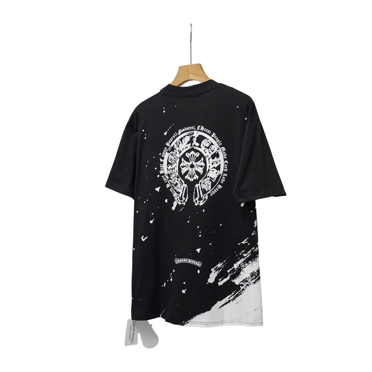 Chrome Hearts Cemetery Cross Paint Splatter Tee