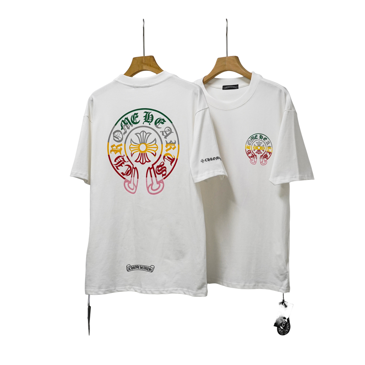 Chrome Hearts Rainbow Cemetery Cross Tee