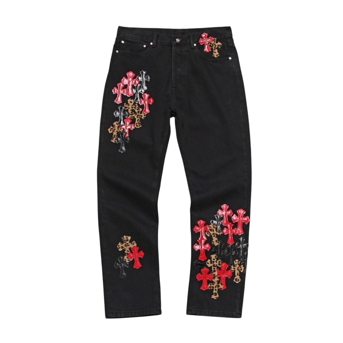 chrome hearts White Cross Patch Denim Shorts – Blue Wash